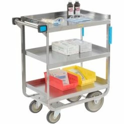 Lakeside® Steel Utility Cart w/3 Shelves, 700 lb. Cap, 35-1/2"L x 19-3/8"W x 35-1/2"H -Utility Carts Elegant store B236529 03 8