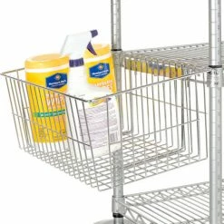 Nexelate® Curbside Cart w/3 Wire Shelves & Polyurethane Casters, 48"L x 18"W x 40"H -Utility Carts Elegant store B2370760 03