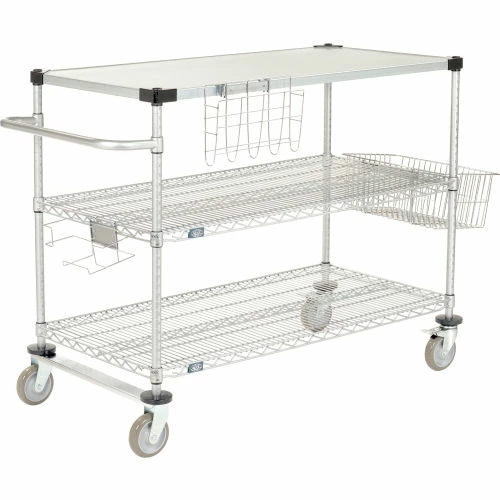 Nexelate® Curbside Cart w/3 Shelves & Polyurethane Casters, 48"L x 24"W x 40"H 2 Nexelate® Curbside Cart w/3 Shelves & Polyurethane Casters, 48"L x 24"W x 40"H - Image 2