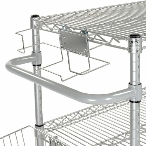 Nexelate® Curbside Cart w/3 Wire Shelves & Pneumatic Casters, 48"L x 18"W x 43"H 7 Nexelate® Curbside Cart w/3 Wire Shelves & Pneumatic Casters, 48"L x 18"W x 43"H - Image 7