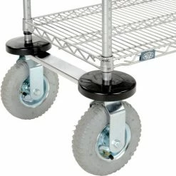 Nexelate® Curbside Cart w/3 Wire Shelves & Pneumatic Casters, 48"L x 18"W x 43"H 24 Nexelate® Curbside Cart w/3 Wire Shelves & Pneumatic Casters, 48"L x 18"W x 43"H -Utility Carts Elegant store B2371589 09