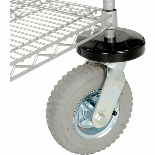 Nexelate® Curbside Cart w/3 Wire Shelves & Pneumatic Casters, 48"L x 18"W x 43"H 11 Nexelate® Curbside Cart w/3 Wire Shelves & Pneumatic Casters, 48"L x 18"W x 43"H - Image 11