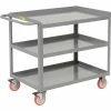 Little Giant® Mobile Workstation w/3 Shelves, 1200 lb. Capacity, 48"L x 24"W x 34"H, Gray