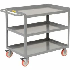 Little Giant® Mobile Workstation w/3 Shelves, 1200 lb. Capacity, 48"L x 24"W x 34"H, Gray