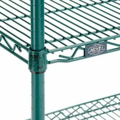 Nexel® Utility Cart, 3 Shelf, Poly-Green®, 24"L x 18"W x 39"H, Polyurethane Brake Casters -Utility Carts Elegant store B3050282 07