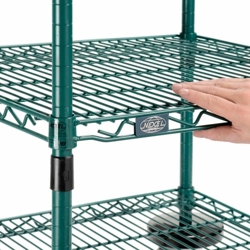 Nexel® Utility Cart, 3 Shelf, Poly-Green®, 24"L x 24"W x 39"H, Polyurethane Swivel Casters 7 Nexel® Utility Cart, 3 Shelf, Poly-Green®, 24"L x 24"W x 39"H, Polyurethane Swivel Casters - Image 7