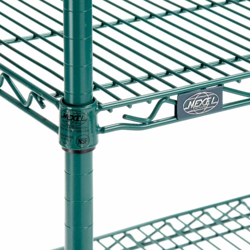 Nexel® Utility Cart, 3 Shelf, Poly-Green®, 24"L x 18"W x 39"H, Polyurethane Swivel Casters 8 Nexel® Utility Cart, 3 Shelf, Poly-Green®, 24"L x 18"W x 39"H, Polyurethane Swivel Casters - Image 8