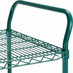 Nexel® Utility Cart, 2 Shelf, Poly-Green®, 24"L x 24"W x 39"H, Polyurethane Swivel Casters -Utility Carts Elegant store B3050308 02