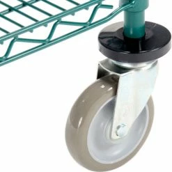 Nexel® Utility Cart, 2 Shelf, Poly-Green®, 36"L x 24"W x 39"H, Polyurethane Brake Casters 17 Nexel® Utility Cart, 2 Shelf, Poly-Green®, 36"L x 24"W x 39"H, Polyurethane Brake Casters -Utility Carts Elegant store B3050326 04