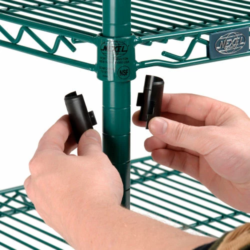 Nexel® Utility Cart, 3 Shelf, Poly-Green®, 36"L x 18"W x 39"H, Polyurethane Brake Casters 6 Nexel® Utility Cart, 3 Shelf, Poly-Green®, 36"L x 18"W x 39"H, Polyurethane Brake Casters - Image 6