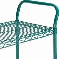 Nexel® Utility Cart, 2 Shelf, Poly-Green®, 36"L x 18"W x 42"H, Pneumatic Rigid Casters -Utility Carts Elegant store B3050382 02