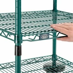 Nexel® Utility Cart, 3 Shelf, Poly-Green®, 24"L x 24"W x 39"H, Polyurethane Rigid Casters -Utility Carts Elegant store B3050402 06