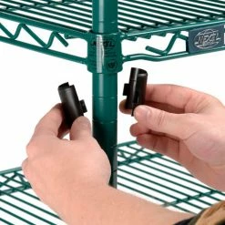 Nexel® Utility Cart, 3 Shelf, Poly-Green®, 36"L x 18"W x 39"H, Polyurethane Rigid Casters -Utility Carts Elegant store B3050406 05