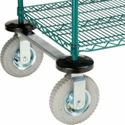 Nexel® Utility Cart, 2 Shelf, Poly-Green®, 36"L x 24"W x 42"H, Pneumatic Rigid Casters 16 Nexel® Utility Cart, 2 Shelf, Poly-Green®, 36"L x 24"W x 42"H, Pneumatic Rigid Casters -Utility Carts Elegant store B3050410 03