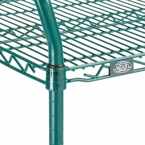Nexel® Utility Cart, 2 Shelf, Poly-Green®, 36"L x 24"W x 39"H, Polyurethane Rigid Casters 8 Nexel® Utility Cart, 2 Shelf, Poly-Green®, 36"L x 24"W x 39"H, Polyurethane Rigid Casters - Image 8