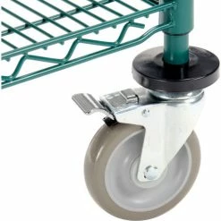 Nexel® Utility Cart, 3 Shelf, Poly-Green®, 24"L x 18"W x 39"H, Polyurethane Rigid Casters 17 Nexel® Utility Cart, 3 Shelf, Poly-Green®, 24"L x 18"W x 39"H, Polyurethane Rigid Casters -Utility Carts Elegant store B3050492 04