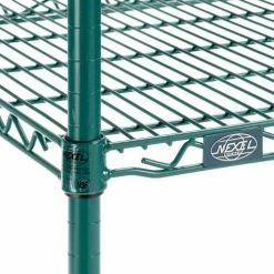 Nexel® Utility Cart, 3 Shelf, Poly-Green®, 24"L x 24"W x 42"H, Pneumatic Rigid Casters -Utility Carts Elegant store B3050513 07