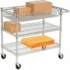 Luxor Wire Transport Cart, 400 lb. Capacity, 30"L x 18"W x 30"H, Silver