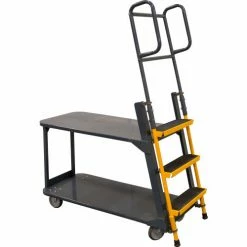 Ballymore Steel Stockpicker Cart w/2 Shelves, 1000 lb. Capacity, 51"L x 21"W x 63"H