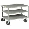 Little Giant® Shelf Truck w/3 Shelves & Wheel Brakes, 5000 lb. Cap, 77-1/2"L x 36"W x 36"H
