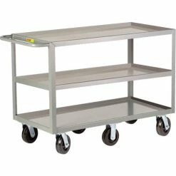 Little Giant® Shelf Truck w/3 Lip Shelves, 3600 lb. Capacity, 53-1/2"L x 30"W x 36"H, Gray