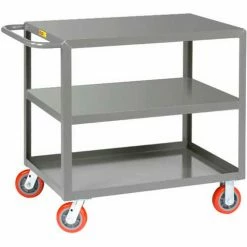 Little Giant® Welded Service Cart w/3 Shelves, 2000 lb. Capacity, 36"L x 24"W x 35"H, Gray