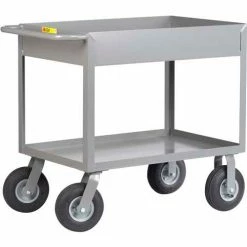 Little Giant® Cushion Load Truck w/6" Deep Shelf, 1200 lb. Capacity, 48"L x 24"W x 36"H, Gray