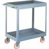 Little Giant® Shelf Truck w/2 Shelves, 1200 lb. Capacity, 48"L x 24"W x 35"H, Gray
