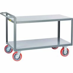 Little Giant® Steel Shelf Truck w/2 Shelves, 3600 lb. Capacity, 66"L x 30"W x 34"H