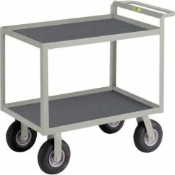 Little Giant® Instrument Cart w/Hand Guard & Mat, 1200 lb. Cap, 53-1/2"L x 30"W x 38"H, Gray