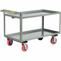 Little Giant® Steel Shelf Truck w/2 Lip Shelves, 3600 lb. Capacity, 66"L x 30"W x 34"H
