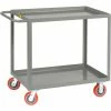 Little Giant® Welded Service Cart w/2 Lip Shelves, 2000 lb. Capacity, 60"L x 30"W x 35"H, Gray
