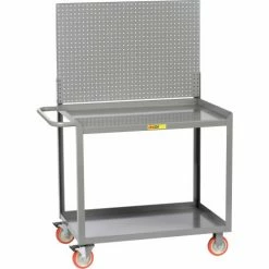 Little Giant® Mobile Workstation w/Pegboard, 1200 lb. Capacity, 53"L x 24"W x 60"H, Gray