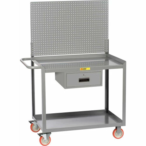 Little Giant® Mobile Workstation w/Pegboard & 1 Drawer, 1200 lb. Capacity, 41"L x 24"W x 60"H 1 Little Giant® Mobile Workstation w/Pegboard & 1 Drawer, 1200 lb. Capacity, 41"L x 24"W x 60"H
