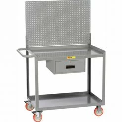Little Giant® Mobile Workstation w/Pegboard & 1 Drawer, 1200 lb. Capacity, 53"L x 24"W x 60"H