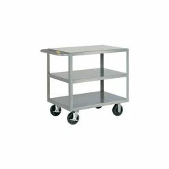 Little Giant® Welded Shelf Truck w/3 Shelves, 3600 lb. Capacity, 60"L x 30"W x 36"H, Gray