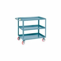 Little Giant® Welded Service Cart w/3 Lip Shelves, 1200 lb. Capacity, 24"L x 18"W x 35"H, Gray