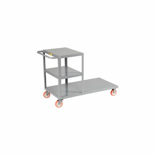 Little Giant® Combo Truck w/Platform & Shelves, 1200 lb. Capacity, 48"L x 24"W x 36"H, Gray 1 Little Giant® Combo Truck w/Platform & Shelves, 1200 lb. Capacity, 48"L x 24"W x 36"H, Gray