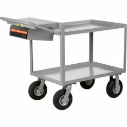 Little Giant® Instrument Cart w/Lip Shelves, 1200 lb. Capacity, 36"L x 24"W x 34"H, Gray