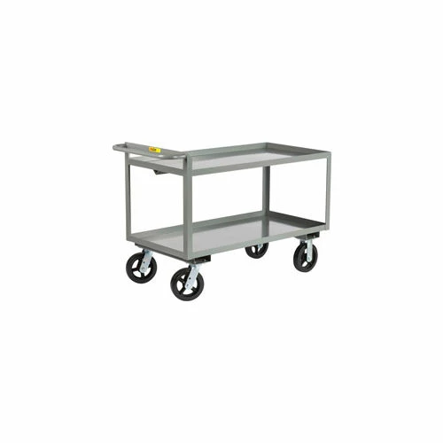 Little Giant® Merchandise Cart w/Tray Shelves, 2400 lb. Capacity, 48"L x 24"W x 36"H, Gray 1 Little Giant® Merchandise Cart w/Tray Shelves, 2400 lb. Capacity, 48"L x 24"W x 36"H, Gray