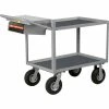 Little Giant® Instrument Cart w/Tray Shelves & Mat, 1200 lb. Cap, 48"L x 24"W x 34"H, Gray