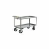 Little Giant® Merchandise Cart w/2 Tray Shelves, 2000 lb. Capacity, 36"L x 24"W x 34"H, Gray