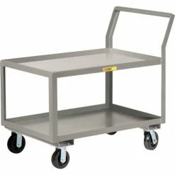 Little Giant® Utility Cart w/2 Tray Shelves, 3600 lb. Capacity, 51"L x 24"W x 42"H