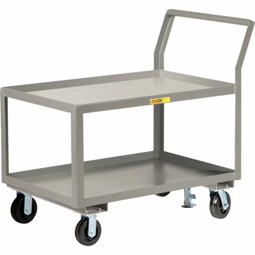 Little Giant® Utility Cart w/2 Tray Shelves & Floor Lock, 3600 lb. Cap, 51"L x 24"W x 44-1/2"H 1 Little Giant® Utility Cart w/2 Tray Shelves & Floor Lock, 3600 lb. Cap, 51"L x 24"W x 44-1/2"H