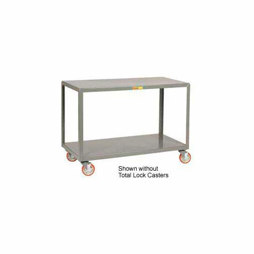 Little Giant® Mobile Table w/2 Shelves & Lock Casters, 1000 lb. Cap, 36"L x 24"W x 34"H, Gray 1 Little Giant® Mobile Table w/2 Shelves & Lock Casters, 1000 lb. Cap, 36"L x 24"W x 34"H, Gray