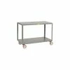 Little Giant® Mobile Table w/2 Shelves & Wheel Brakes, 1000 lb. Cap, 60"L x 24"W x 34"H, Gray