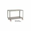 Little Giant® Mobile Table w/2 Shelves & Lock Casters, 1000 lb. Cap, 60"L x 24"W x 34"H, Gray