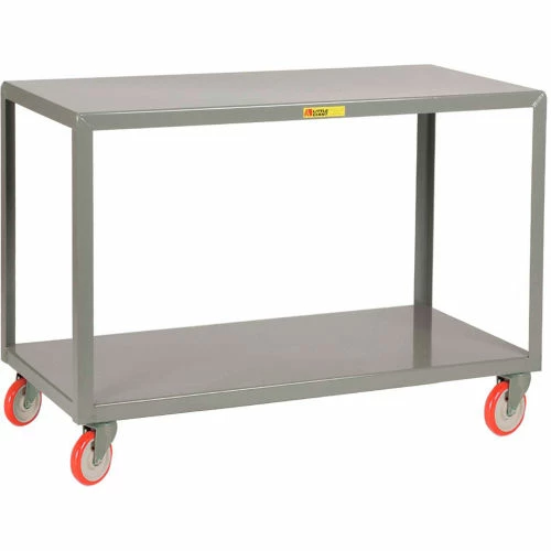 Little Giant® Mobile Table w/2 Shelves, 1000 lb. Capacity, 48"L x 30"W x 34"H, Gray 1 Little Giant® Mobile Table w/2 Shelves, 1000 lb. Capacity, 48"L x 30"W x 34"H, Gray