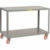 Little Giant® Mobile Table w/2 Shelves, 1000 lb. Capacity, 72"L x 30"W x 34"H, Gray