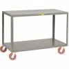 Little Giant® Mobile Table w/2 Shelves, 3600 lb. Capacity, 72"L x 36"W x 34"H, Gray